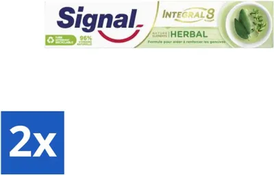 Produktbild von Signal – Integral & Actions – Zahnpasta – Natürliche Kräuter – Recycelte Verpackung – 75 ml - Vorteilspack - 2 Stücke