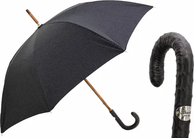 Immagine prodotto di PASOTTI Ombrello Punto Bianco Manico in pelle di struzzo 92 cm Italia