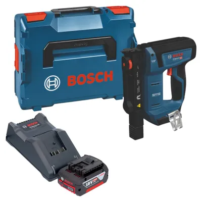 Produktbild von Bosch GTH 18V-14 Akku Holzklammerer 18 V 10,6 x 6 - 14 mm Brushless + 1x Akku 4,0 Ah + Ladegerät + L-Boxx