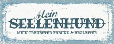 Produktbild von vianmo Holzschild 10x27 cm Mein Seelenhund treuester Tier Haustier