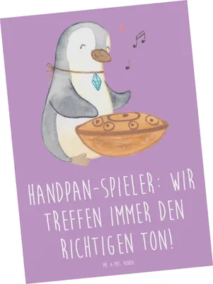 Produktbild von Mr. & Mrs. Panda Postkarte Handpan Spieler - Lavendeltraum - Geschenk, Fotokarte, Ansichtskarte, Harmonie, Instrument, Klänge, Lernen, Postkarten, Grußkarte, Musiker
