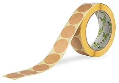 Produktbild von Famanu Kraft Sticker Runde Etiketten 40mm - Selbstklebend 500 Stück