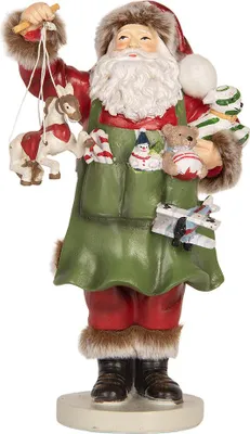 Obrázok produktu pre Clayre & Eef Father Christmas Figúrka 13x9x23 cm zelená plastová