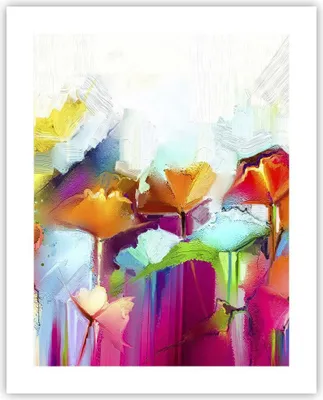 Produktbild von Poster - Poster ohne Rahmen - Blumen Wiese Sommer - 40x50 cm - Wand Bild - Wanddeko - Wandbilder - Kunstposter - Wandposter - Bilder - Kunstdruck - Wanddekoration - Wandbild - P2XPA40x50-4095