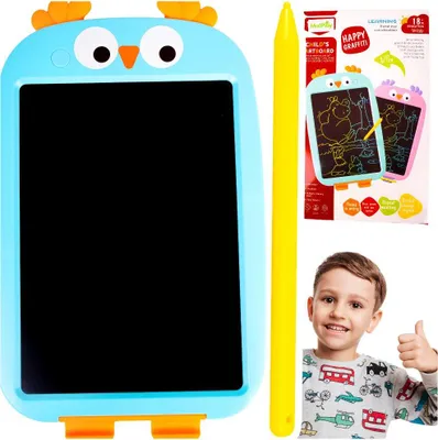 Immagine prodotto di Gioco da colorare Tavolo da scrittura LCD Tavoletta da disegno Puzzle Board Schermo blu Gufo da 18 mesi Pittura Disegno Regalo