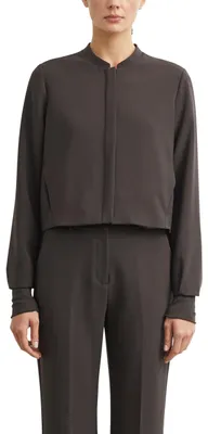 Produktbild von Comma Indoor-Jacke, Braun, Größe 34, Boxy-Fit, Stehkragen, Reißverschluss, leicht gefüttert