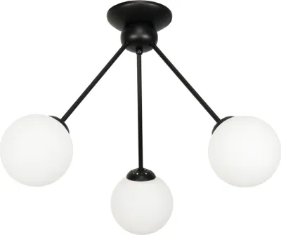 Immagine prodotto di Lampada da soffitto con paralume nero e sfere di vetro LINDOS 14-852