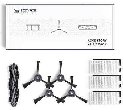 Produktbild von Ecovacs DEEBOT Buddy Zubehörset DN622-KTA für DEEBOT N79S, DEEBOT N79T, DEEBOT 500 EU, 3x Hochleistungsfilter, 1x Hauptbürste, 4x Seitenbürsten