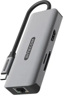 Produktbild von Sitecom 6In1 Usb-C Lan Multiport Adapter