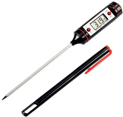Image de Thermomètres de cuisine numériques - Étanches, mesure directe, plage de température de -50 à +300 °C pour la viande, les confiseries et les grillades