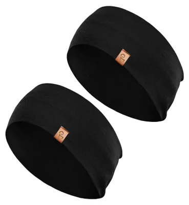 Image de Bandeau pour femmes en Laine 100%, lot de 2, avec protège-oreilles antidérapants