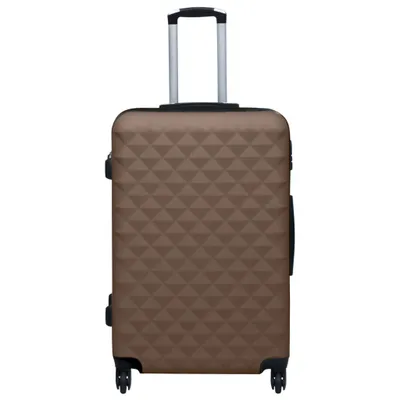 Image de vidaXL Trolley à coque dure brun ABS