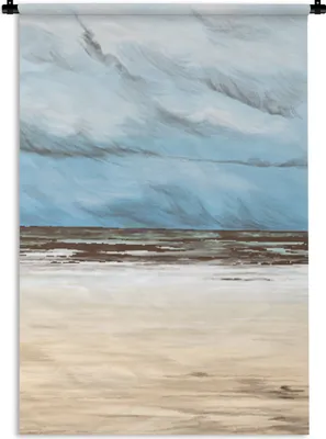 Produktbild von MuchoWow® Wandteppich Wandbehang Himmel - Strand - Meer 60x90 cm Tapisserie Dekoration Wandtuch - Foto-Teppich - Abwaschbar
