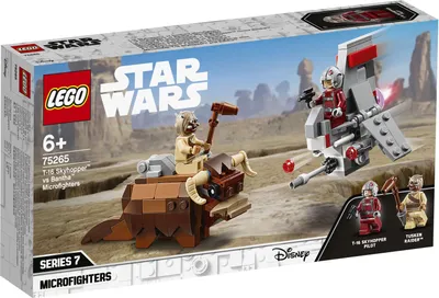 Image de Lego star wars 75265 le combat des microfighters : t-16 skyhopper contre bantha