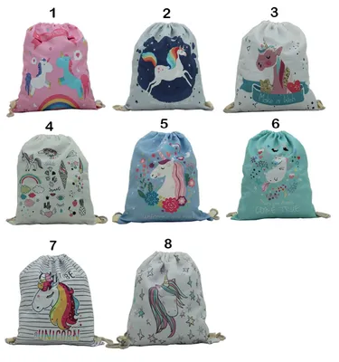 Produktbild von Einhorn Sportbeutel Rucksack Tasche Turnbeutel Gymbag Stoff Mädchen Motiv 1