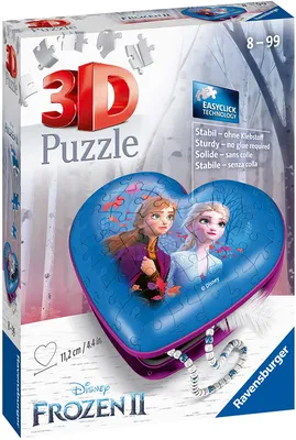 Obrázek produktu pro Ravensburger RAV 3D Puzzle Herzschatulle - Frozen 2| 11236, 54 kusů, 8 rok/roky