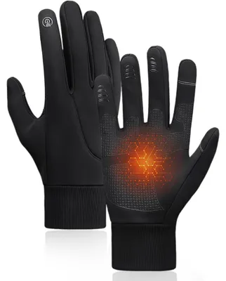 Immagine prodotto di Guanti termici touchscreen, antivento, per corsa e ciclismo, taglia XL, neri
