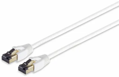 Produktbild von Helos Patchkabel F/FTP Cat 8.1 weiß 5,0m -Twisted Pair, doppelt geschirmt, 4 x 2 x AWG 26