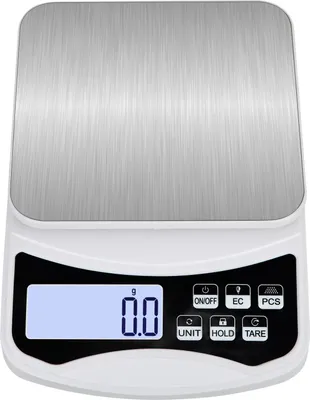Produktbild von INF Digitale Küchenwaage 5 kg / 0,1 g Weiß