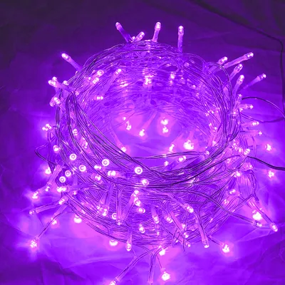 Produktbild von 100M 1000LEDs, 8 Lichtmodi, IP44 Wasserdichte LED Weihnachten Lichterkette, Außen Garten Streifen Licht, Innendeko Licht, Party Beleuchtung, Lila