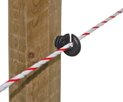 Immagine prodotto di AKO Ringisolator 50 Stück im Beutel, schwarz, mit verzinkter Stütze Ø 5,3 mm