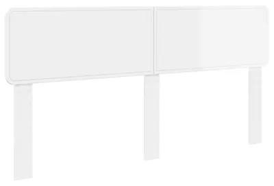 Image de Tête de lit vidaXL Bois blanc brillant