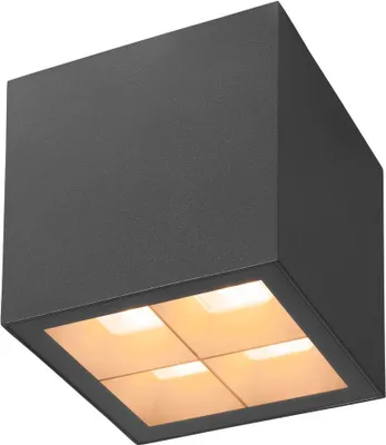 Produktbild von SLV 1007461 S-CUBE, LED Deckenaufbauleuchte, 2700/3000K, 15W, PHASE, 80°, anthrazit