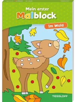 Zdjęcie produktu dla Mój pierwszy blok do malowania. W lesie: malowanie dla dzieci od 4 roku życia (kolorowanki i bloki do malowania)