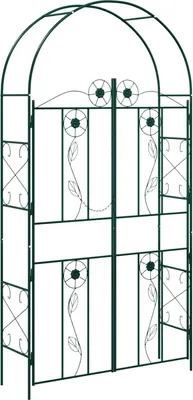 Image de Arche de jardin vidaXL, vert uni, 115 x 37 x 226 cm