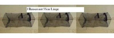 Produktbild von 3 Reusen Aalreusen Krebsreusen Köderfischreusen Fischreusen 55x23x23cm