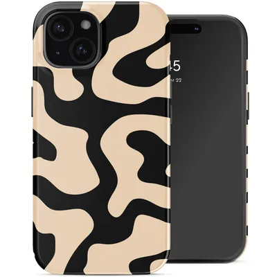 Zdjęcie produktu dla Selencia Vivid Backcover z MagSafe dla Apple iPhone 15 - Art Wave Black