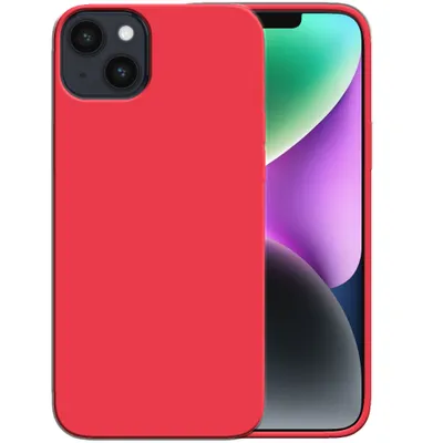 Image de Smartphonica Étui en silicone pour iPhone 14 Plus
  avec intérieur souple - Rouge