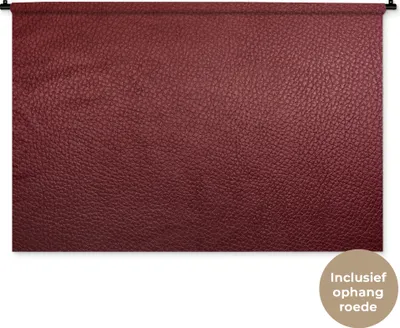 Produktbild von MuchoWow® Wandteppich Wandbehang Leder - Lederoptik - Rot - Leicht 120x80 cm Tapisserie Dekoration Wandtuch - Wanddekorationen - Wandtücher
