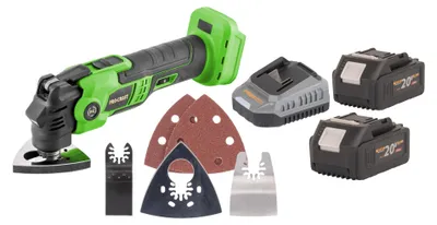 Obrázek produktu pro Akumulátorové multifunkční nářadí Procraft PMT22bb 20 V bezkartáčové + 2x akumulátor 4,0 Ah + nabíječka.