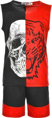 Produktbild von Shialy Jungen Set Tanktop und Shorts Schwarz 104