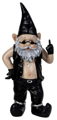 Produktbild von Zwerg Rocker mit Stinkefinger 32cm Gartenfigur Dekofigur Dekoration Haus Garten