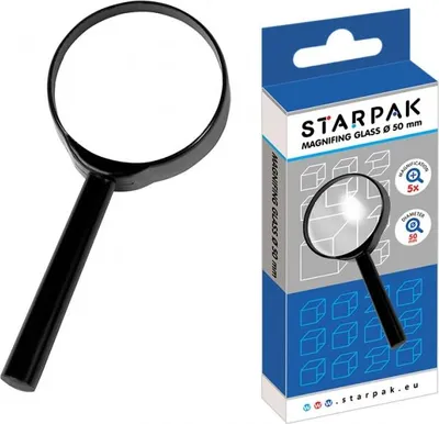 Zdjęcie produktu dla Lupa powiększająca 50mm x5 - Odkryj szczegóły dzięki STARPAK! Idealna do czytania, rysowania i nauki. Zwiększaj swoje możliwości z naszą niezastąpioną lupą!
