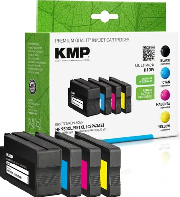 Immagine prodotto di KMP MULTIPACK H100V - Confezione da 4 pezzi - Schwarz, Gelb, Cyan, Magenta