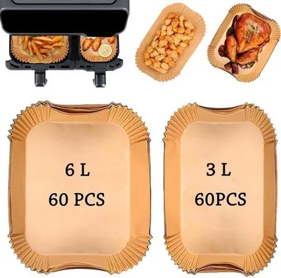 Produktbild von Luftfrittierpapier für Luftfritteger - Kompatibel mit Luftfritteger 3000 Serie - 120 Blätter