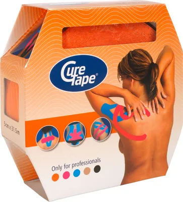 Produktbild von Curetape Giant Kinesiologisches Tape Farbe: orange, 5 cm x 31,5 m Jumbo-Rolle/Rollen | Stück (1 Stück)