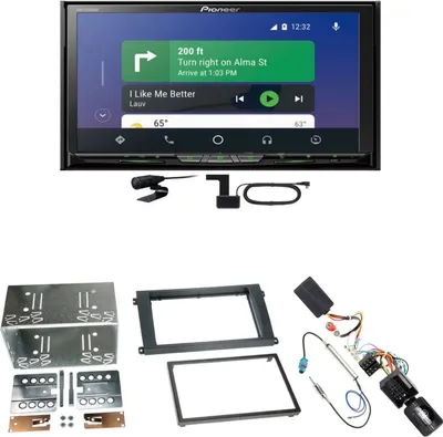 Produktbild von Pioneer AVH-Z9200DAB CarPlay Android Auto Einbauset für Porsche Cayenne ab 2007