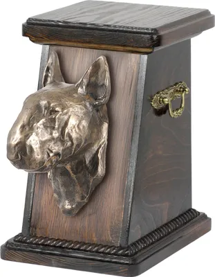 Immagine prodotto di Bulteriér - Urna per le ceneri del cane, elegante urna con statuetta, urna commemorativa con busto del cane del marchio Art-Dog.