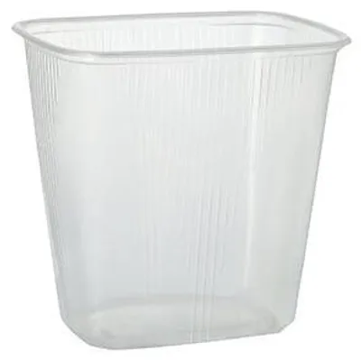 Produktbild von Verpackungsbecher, PP eckig 200 ml 3,9 cm x 8,1 cm x 10,8 cm transparent