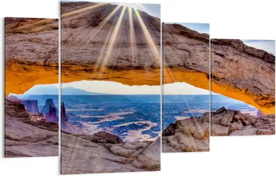 Produktbild von Bild auf Leinwand - Leinwandbild - Felsen Ansicht Landschaft - 120x70cm - Wand Bild - Wanddeko - Leinwanddruck - Bilder - Kunstdruck - Wanddekoration - Leinwand bilder - Wandkunst - DL120x70-0184