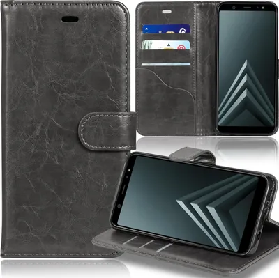 Produktbild von Samsung Galaxy A8 Plus (2018) Wallet Bookstyle Case Grau