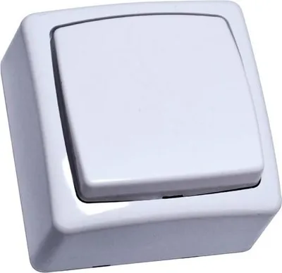 Image de Interrupteur Apparent Blanc Eltra Installation Murale Facile - Eltra