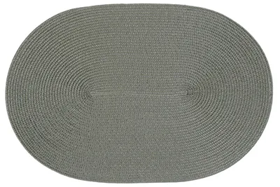 Produktbild von Platzset Polypro Grau oval ca. 45 x30 cm Platzdeckchen Tischset geflochtene Optik