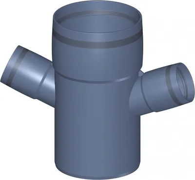 Produktbild von PoloPlast POLO KAL XS Doppelabzweig DN 110/50/50, 67,5 Grad, Horizontal