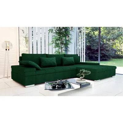 Obrázok produktu pre Rohová sedacia súprava ZELMA - zelená 4, pravý roh