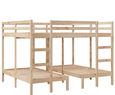 Produktbild von vidaXL Dreifach-Etagenbett 160x200/80x160 cm Massivholz Kiefer